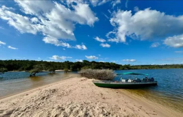 Praia da Ilha do Amor em Alter do Chão