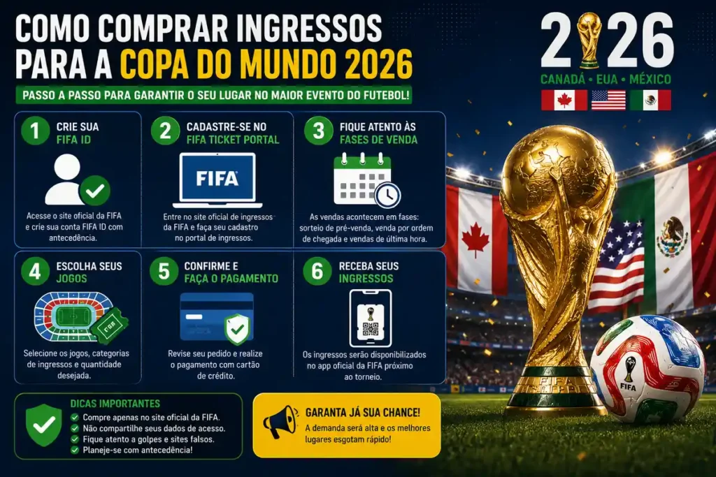 Como comprar ingressos para a Copa do Mundo 2026