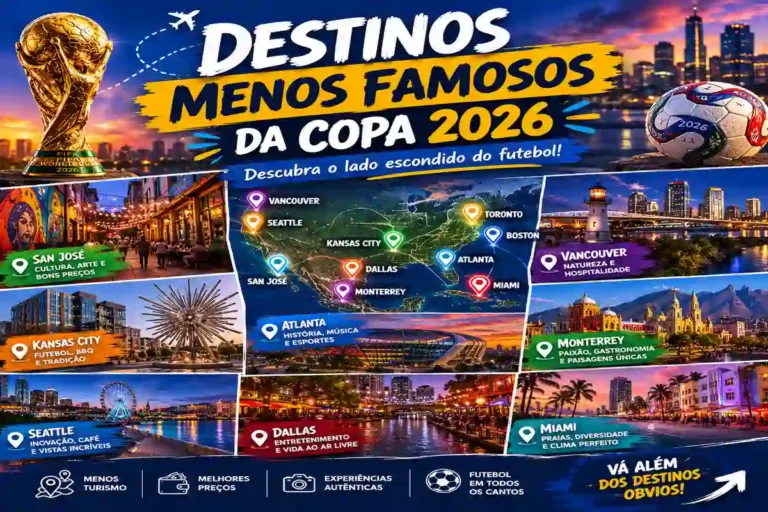 Destinos menos famosos da Copa 2026