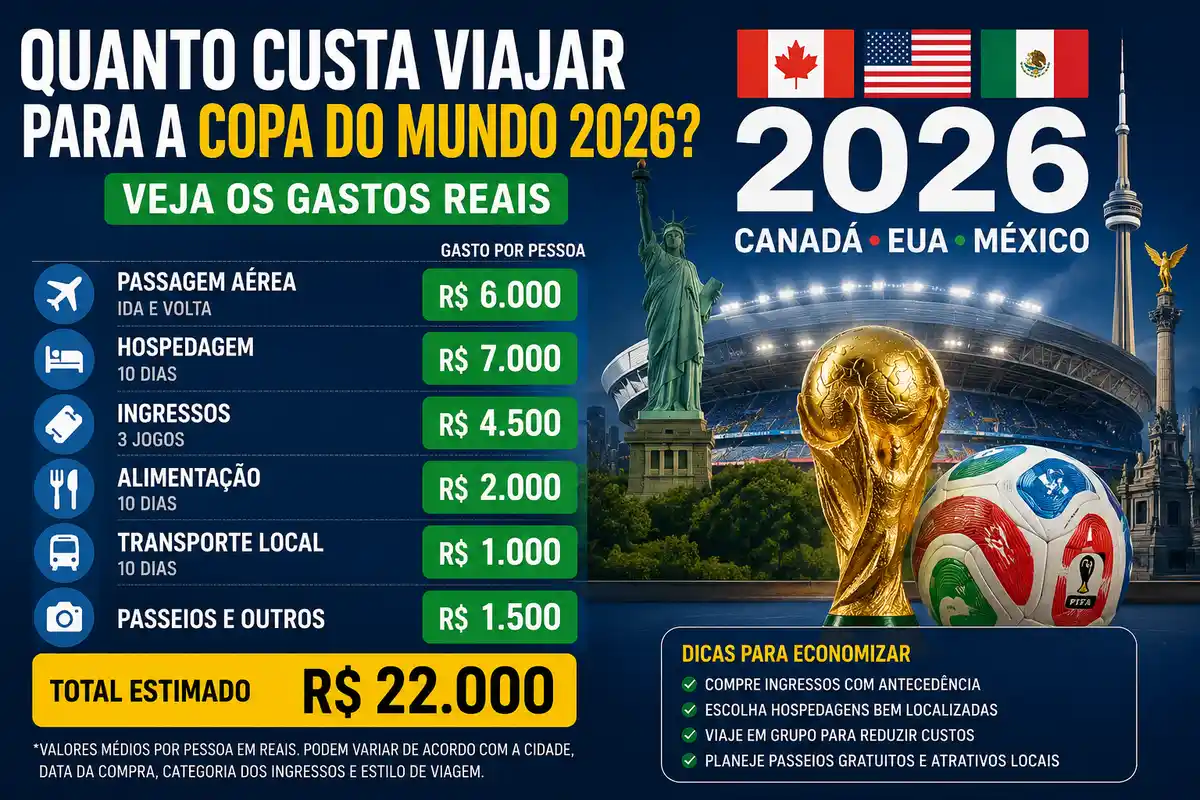 Quanto custa viajar para a Copa do Mundo 2026? Veja os gastos reais